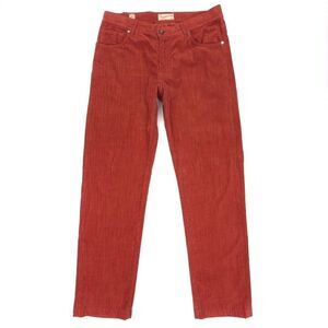 MARCO PESCAROLO Nerano M18 Slim Corduroy Pants Red Quiet Luxury Elevated Basics
